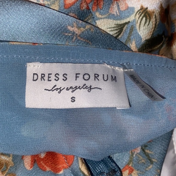 Blue Floral High-Low Formal Dress - Picture 5 of 5